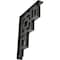 Ekena Millwork Eris Wrought Iron Bracket, (Triple center brace), Antiqued Silver 2"W x 12"D x 15"H BKTM02X12X15TERASV - alternate 1